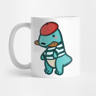 French T-Rex, cute Dino, Dinosaur Mug